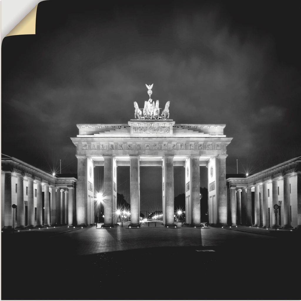 ARTland Wandbild, selbstklebend Berlin Brandenburger Tor I Größe: 30x30 cm