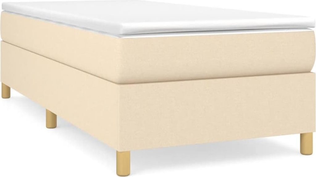 vidaXL Boxspringbettgestell Creme 90x200 cm Stoff Produktbild 