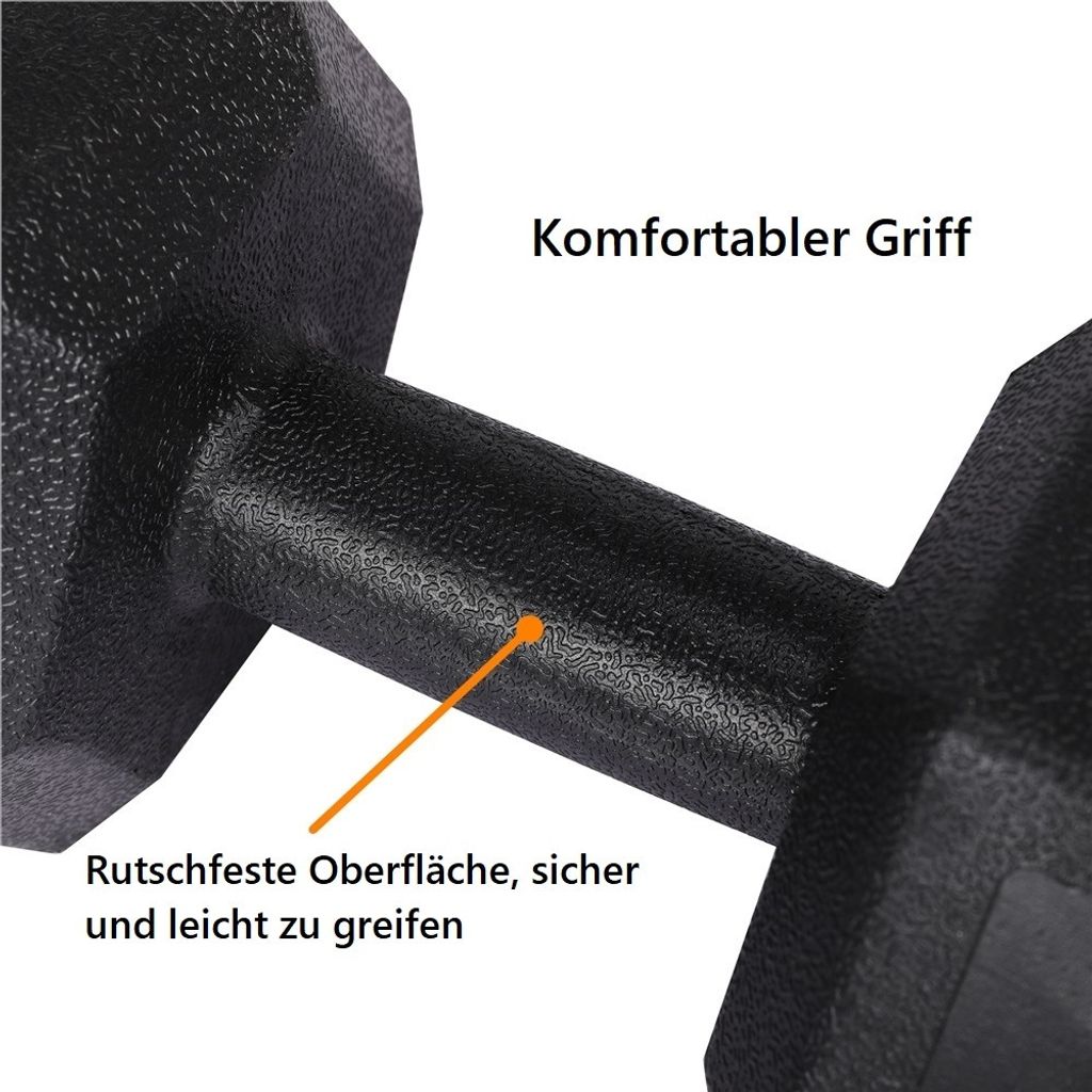 Yaheetech 2er Set 4 kg Kurzhanteln, Hexagon Hanteln, PVC Produktbild 6