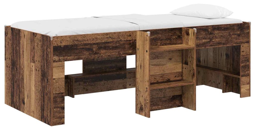 Hochbett für Kinder 2 pcs Altholz 98,5 x 200 cm Holzwerkstoff