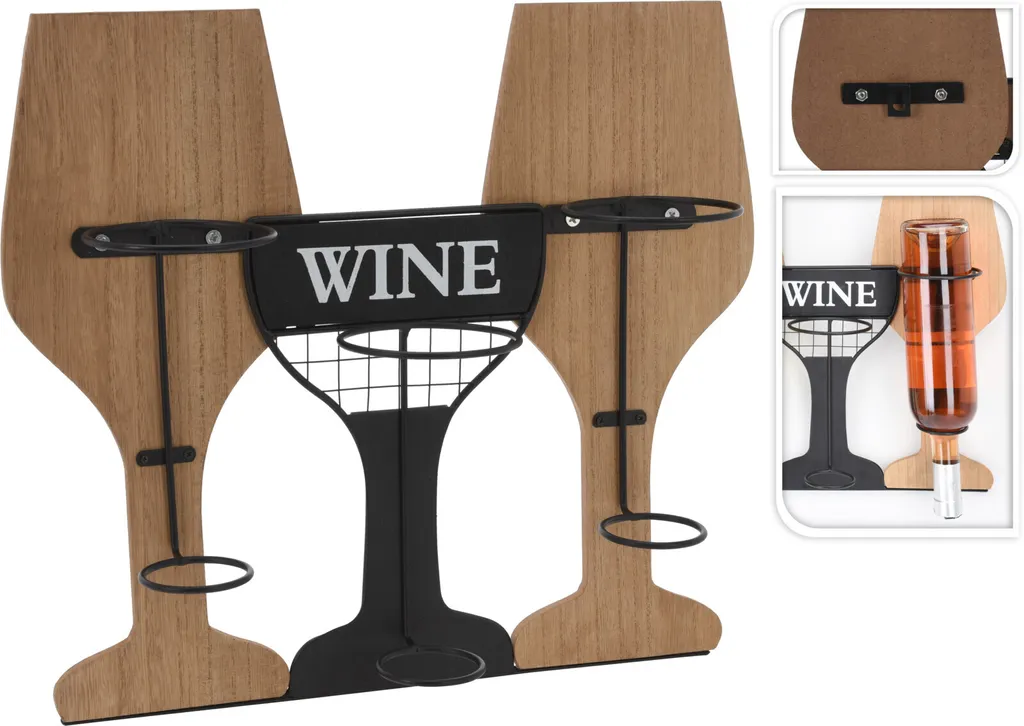 Porte-bouteilles métal PRESTIGE 39cm de large finition haut de gamme