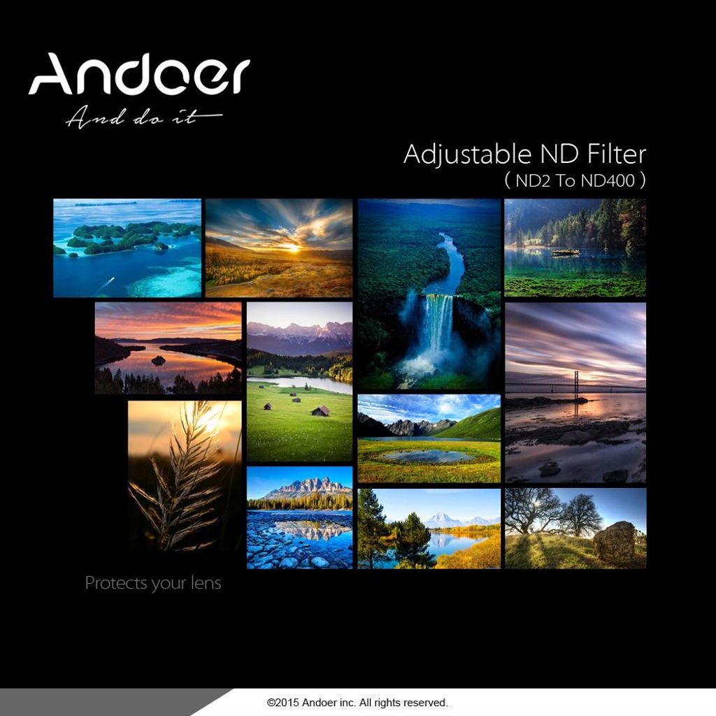 52 mm ND Fader Neutral Density Einstellbarer variabler ND2- bis ND400-Filter für Canon Nikon DSLR-Kamera