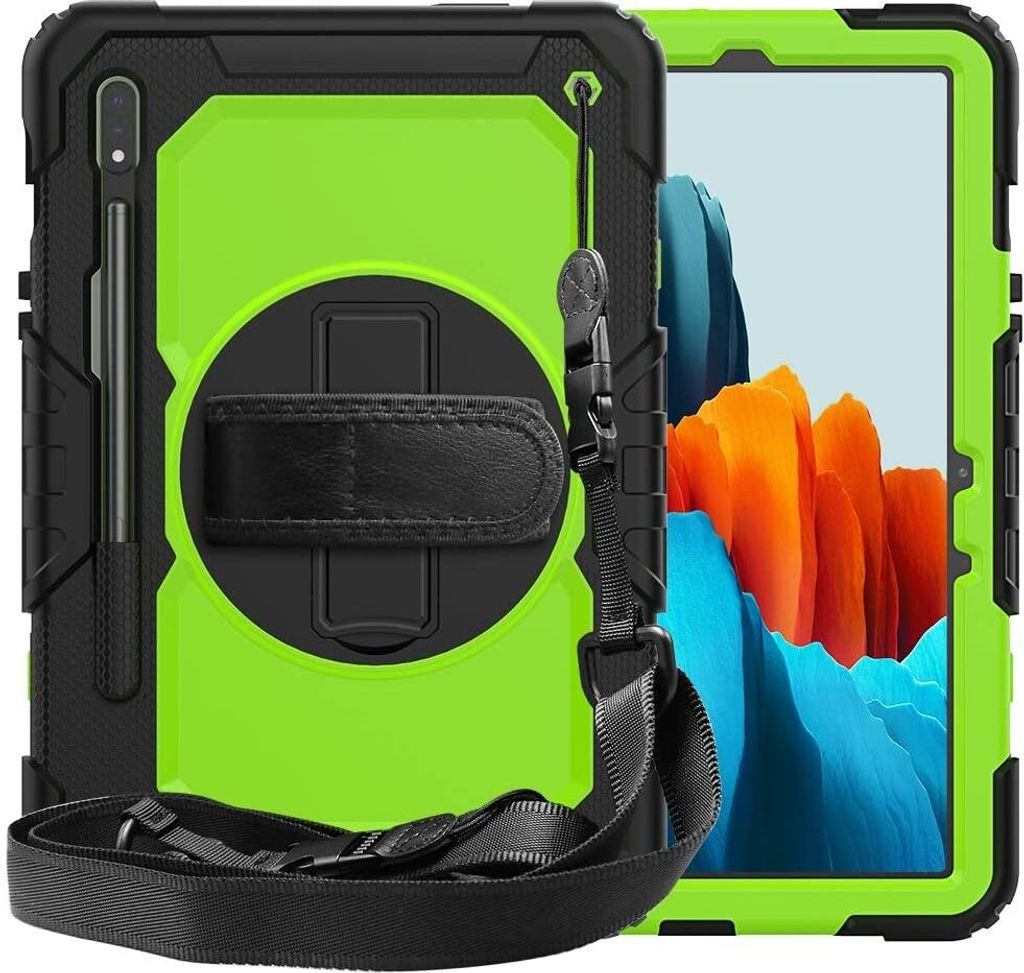 Tasche für Samsung Galaxy Tab S8/S7 11" mit Schultergurt Grün