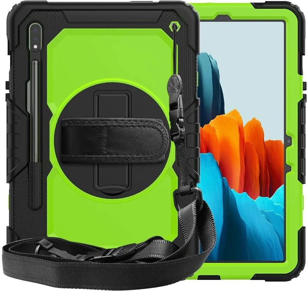 Custodia Samsung Galaxy Tab S8/S7 11" Verde con Tracolla e Supporto S-Pen