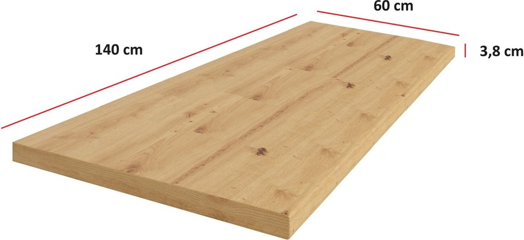 Küchen Arbeitsplatte 140cm 38 mm Küchenzeile Küchenblock Produktbild 
