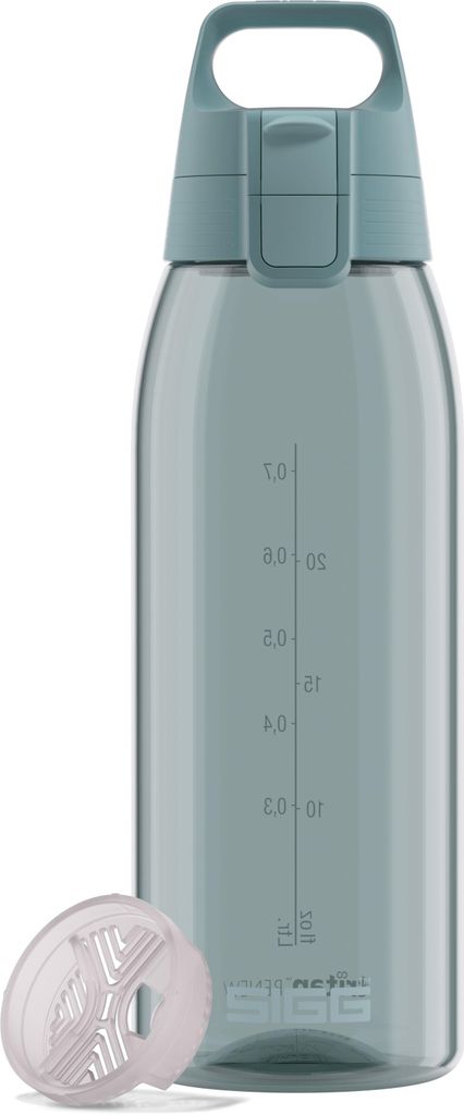 Sigg - Tritan Trinkflasche - Total Color ONE Morning Blue - Für Kohlensäurehaltige Getränke Geeignet - Spülmaschinenfest - Auslaufsicher - Leic...