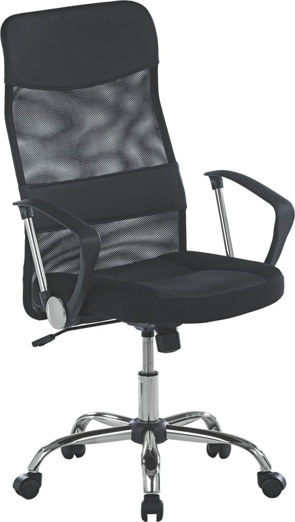 Chefsessel >Regensburg< ergonomisch, schwarz, Netzstoff - 60x106x60cm (BxHxT)