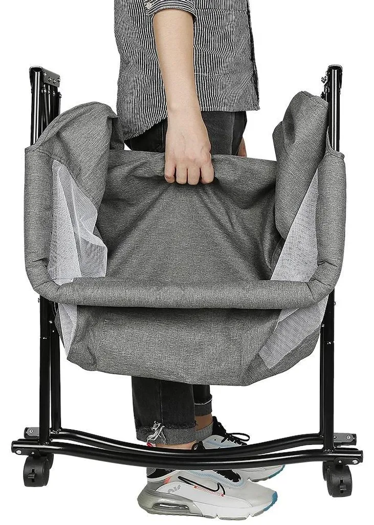 Lit bébé à barreaux structure métal gris uni - Couchage 0-12 mois - 4