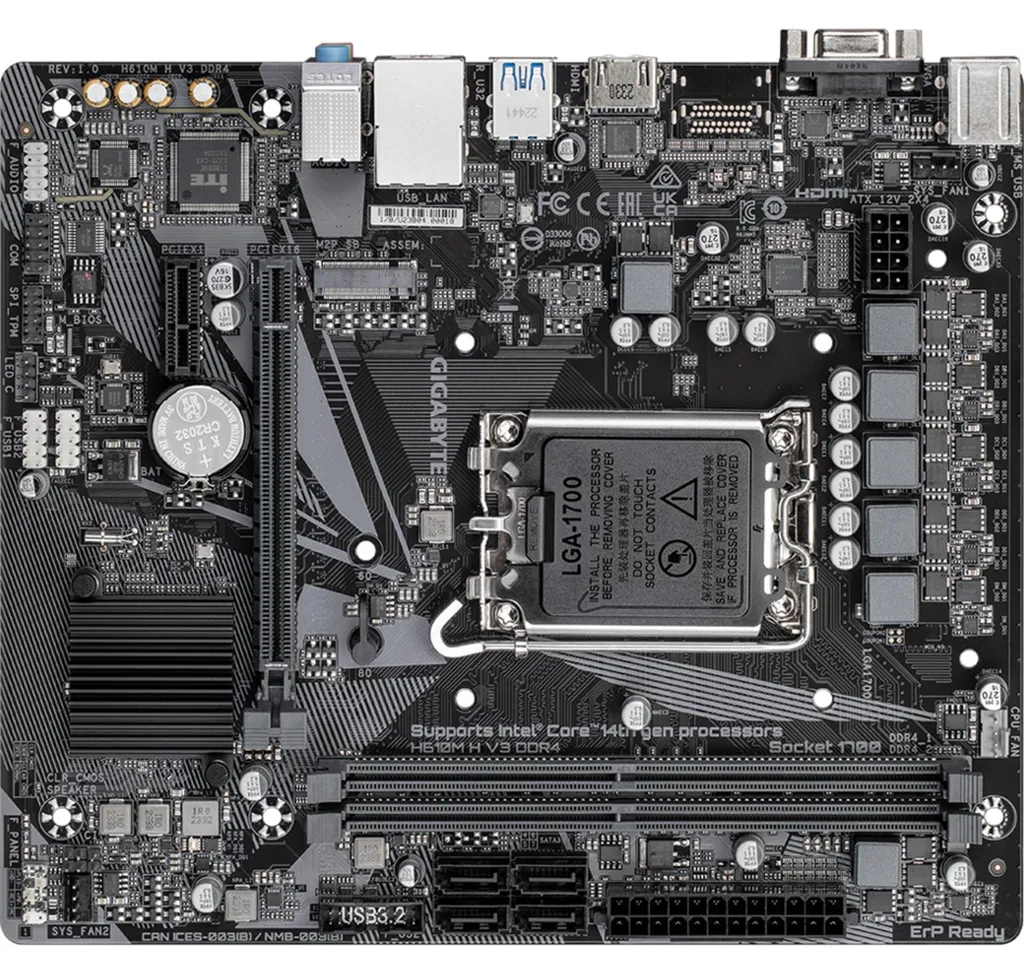 Mise à Jour PC Stable avec Gigabyte H610M H V3 DDR4 Socket LGA1700