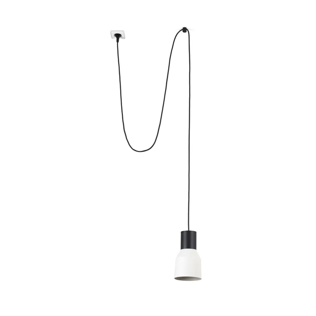 Lampe à suspendre KOMBO beige Ø120 : luminaire avec fiche pour chambre