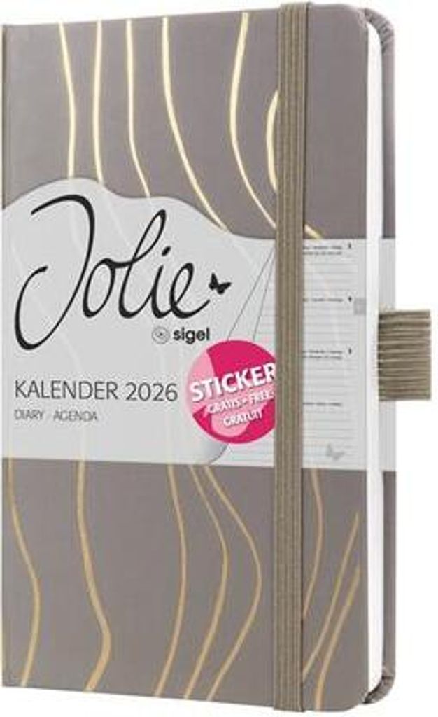 Wochenkalender Jolie 2026, ca. A6, braun