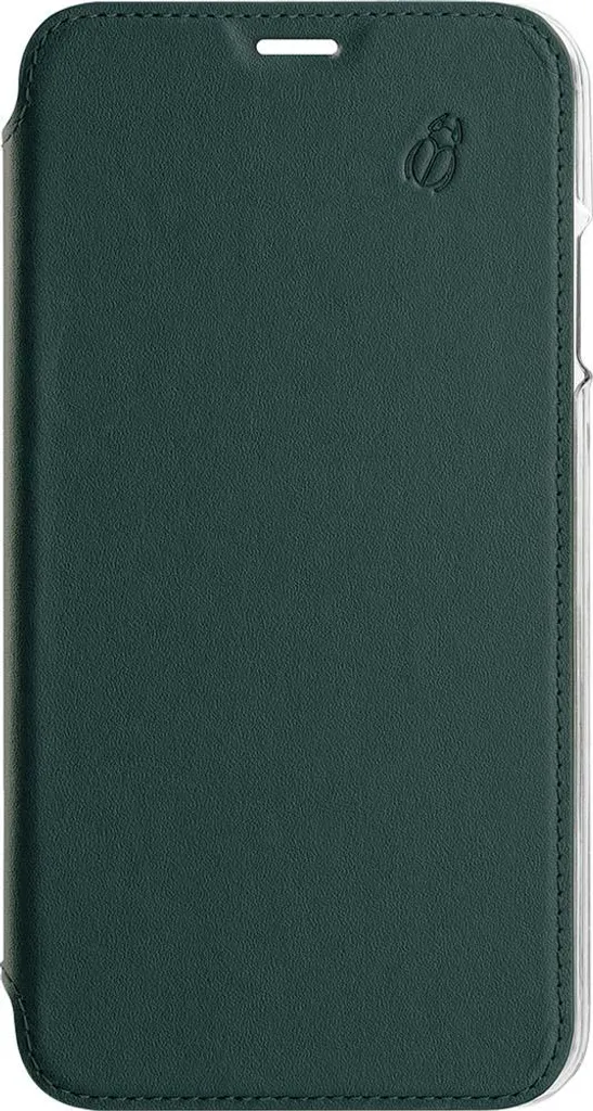 Cover iPhone SE/8/7 BEETLECASE Folio in Pelle Verde Scuro e Trasparente