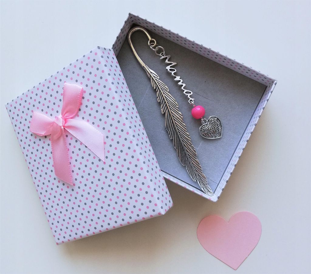 Muttertags-Lesezeichen mit Herz und Rosen