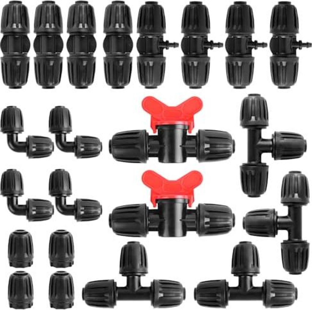 Bewässerungsarmaturen Kit für 1/2" Tropfschläuche für Produktbild 