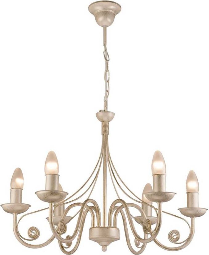 Kronleuchter DONATO weiss E14 L:57cm H:72cm dimmbar