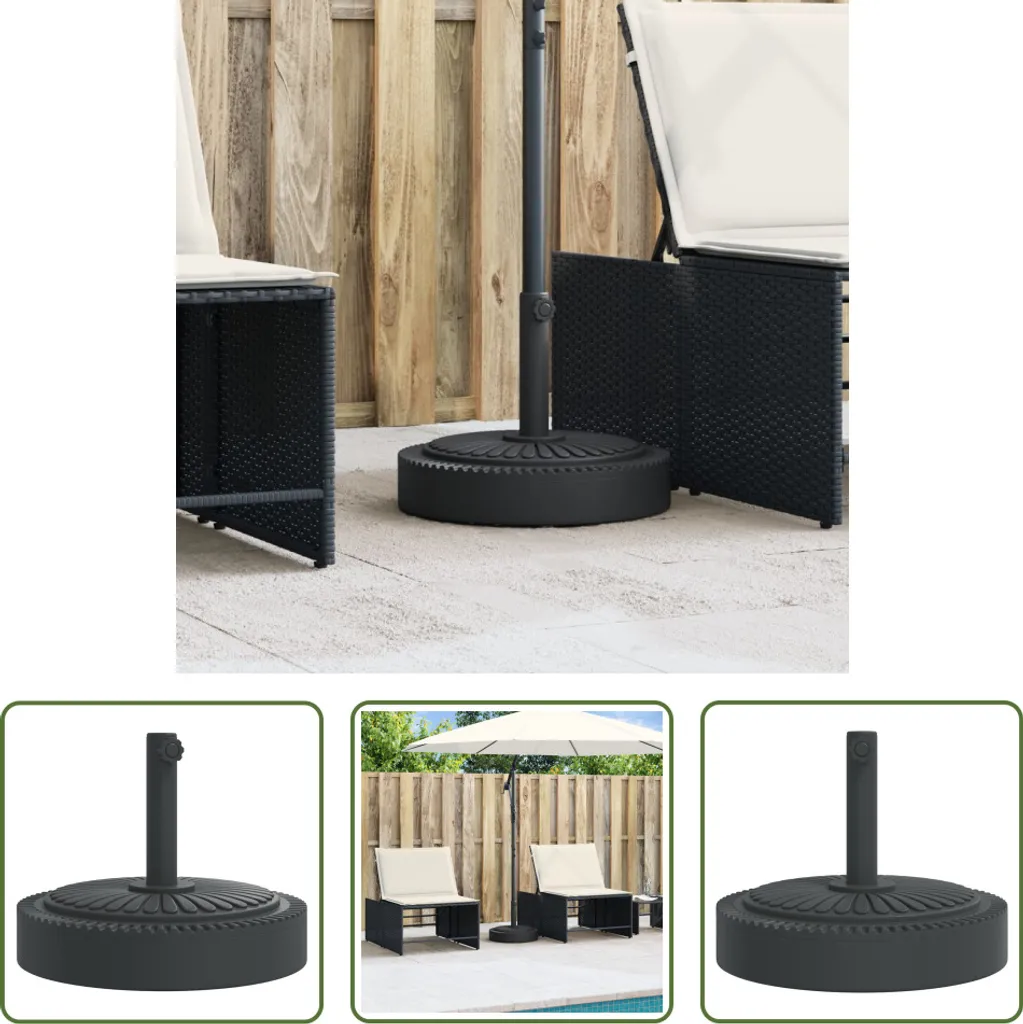 The Living Store Supporto per ombrellone per palo Ø38/48 mm 25 kg rotondo