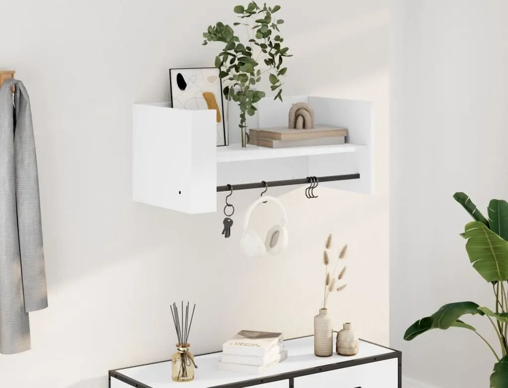 Maison Exclusive - Mensola da parete bianca 70,5x35x30,5 cm Materiale ligneo