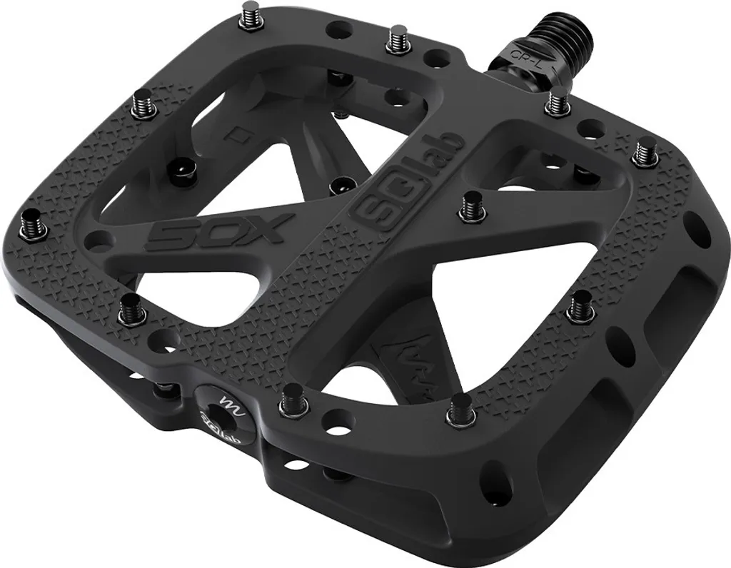Pédales Plates VTT SQLAB 5OX Noir SQL-2525 Haute Stabilité et Adhérence