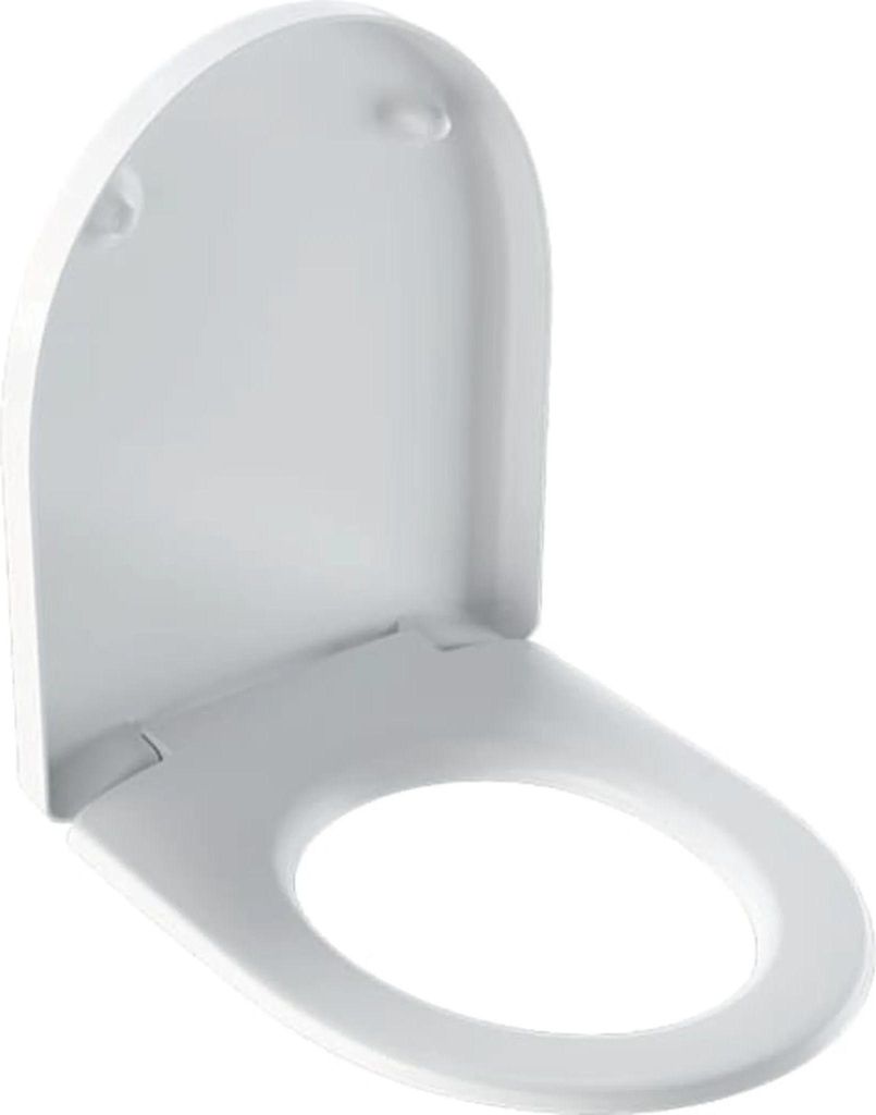 Geberit WC-Sitz iCon ohne Absenkautomatik, Scharniere Edelstahl weiß 574120000