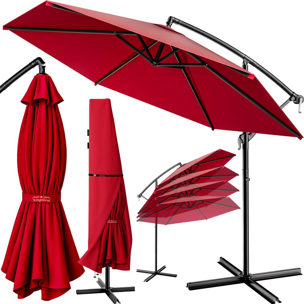 KINGSLEEVE® Ombrellone Rotondo Inclinabile UV 80+ Ø300cm Immagine del prodotto 