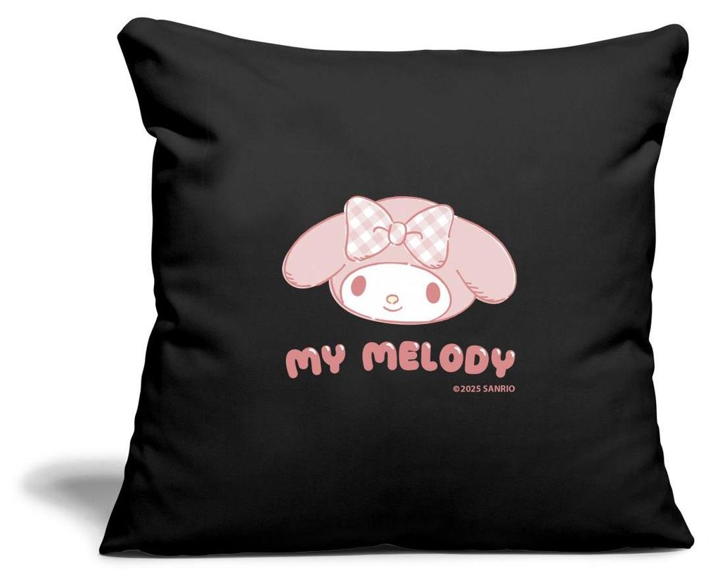 Spreadshirt My Melody Portrait Kissenbezug 45x45 cm, One size, Schwarz