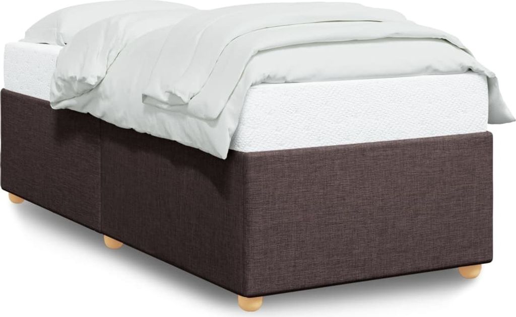 Maison Exclusive - Bettgestell ohne Matratze Dunkelbraun 80x200 cm Stoff