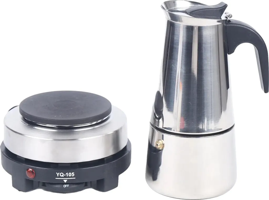 Machine à espresso compacte pour café du matin sur cuisinière électrique