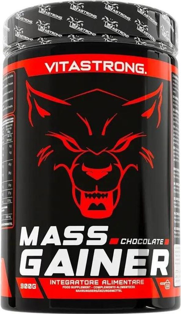 Mass Gainer Vitastrong, 30% Proteinpulver, hohem Kaloriengehalt, Maltodextrin, Cluster Dextrin, 3g Kreatin Monohydrat Pulver, Mass Gainer für Musk...