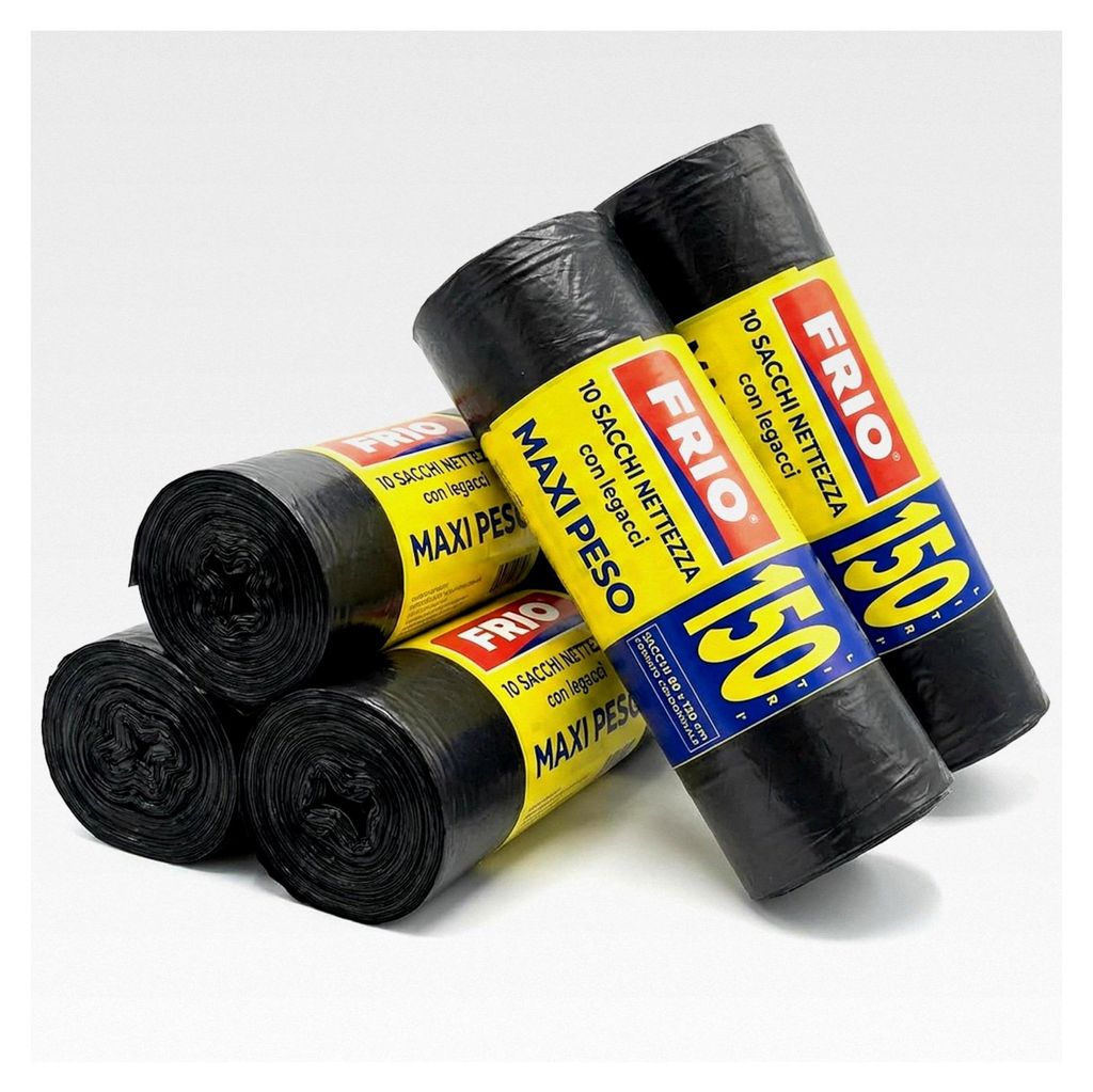 50 große schwarze Müllsäcke 150 L, extra stabil für Abfallbehälter, Mülltrennung und Recycling, 80x120 cm, mehrschichtig, reißfest, mit prak...