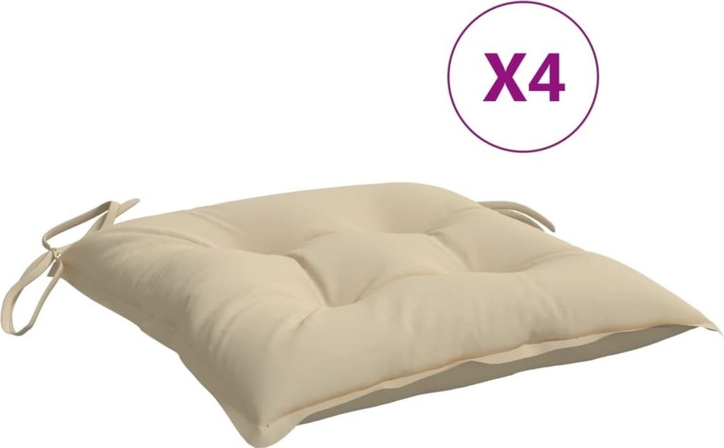 Palettenkissen 4 Stk. Beige 50x50x7 cm Oxford-Gewebe