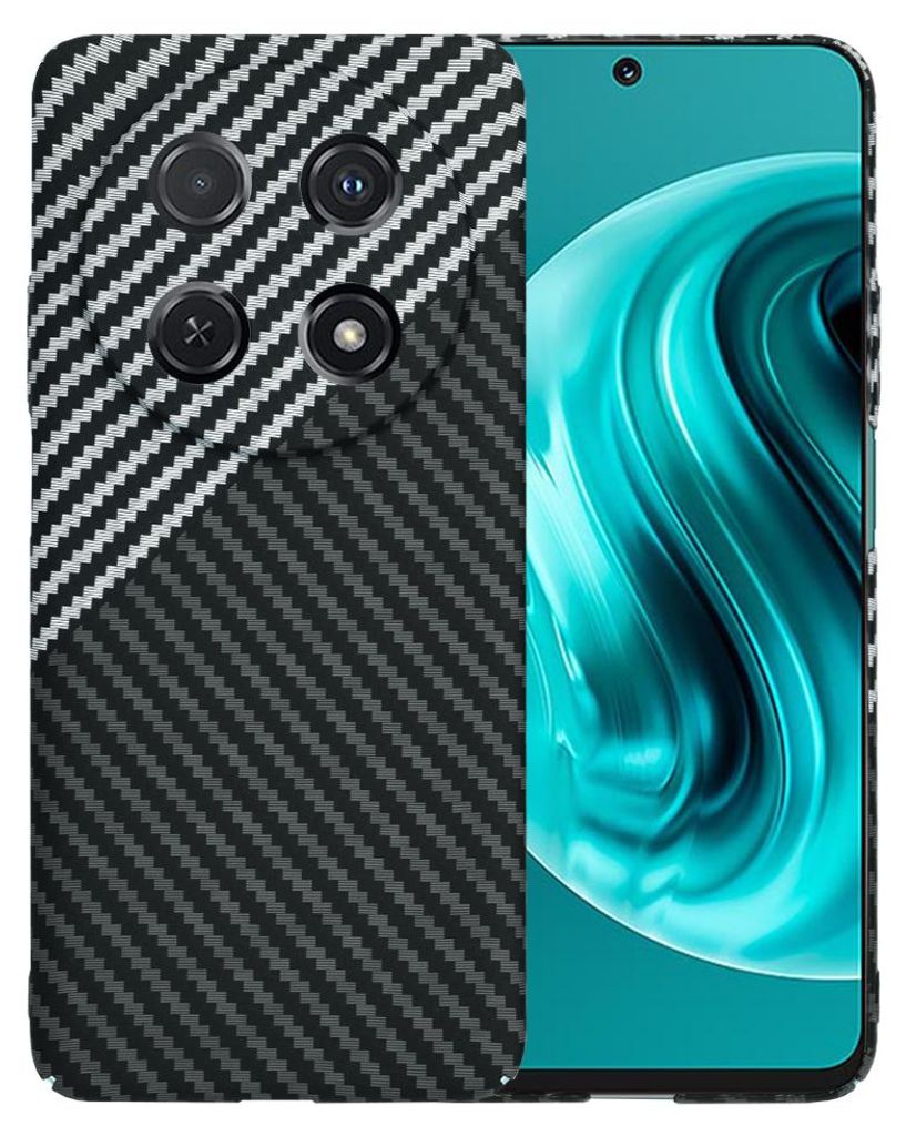 Techsuit Carbonite FiberShell Back Cover Hülle für Huawei nova 12i - Weiß/Schwarz