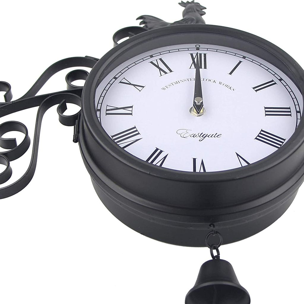 Wanduhren Vintage Retro Uhr Metall Wanduhr Bahnhofsuhr Produktbild 8