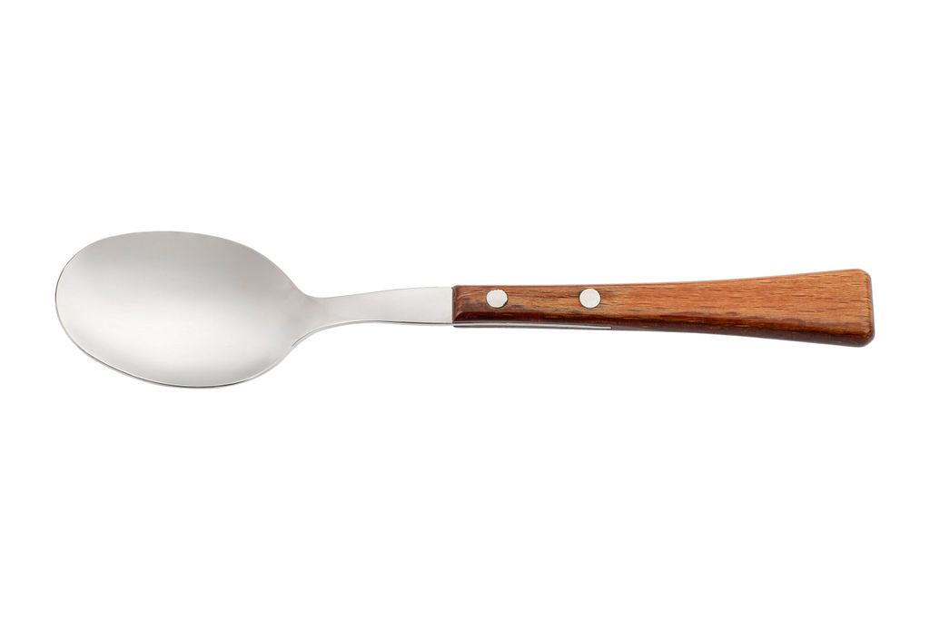 Dessertlöffel Arcos Manchega 479200 Monoblock aus einem Stück Edelstahl 18/10, mango aus kompromittiertem Holz und Blatt von 7,5 cm in Box
