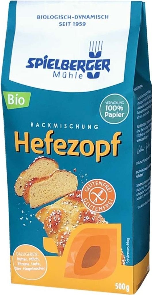 Spielberger Mühle Backmischung Hefezopf   500g Produktbild 