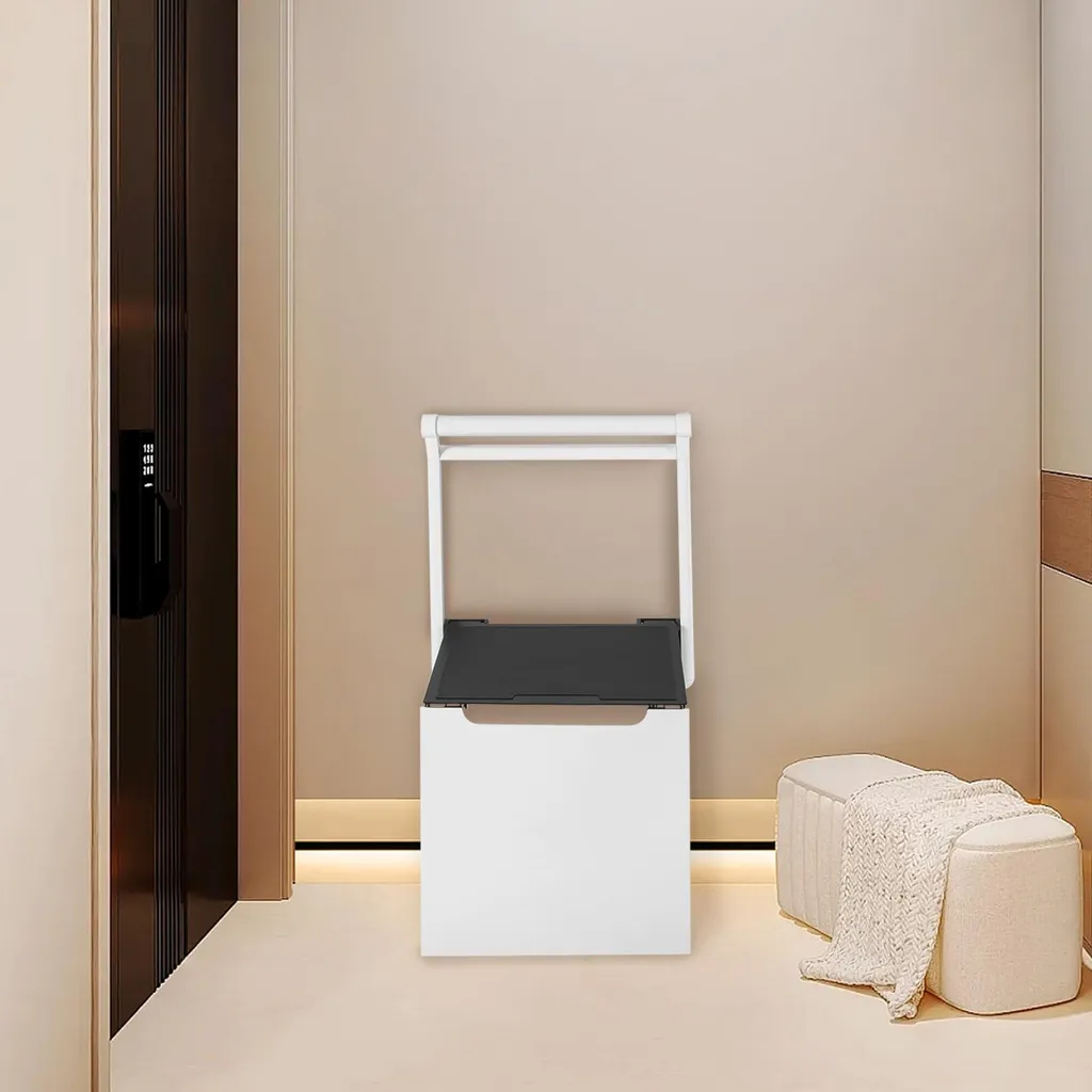 Chaise de douche murale pliable - Tabouret ergonomique aluminium
