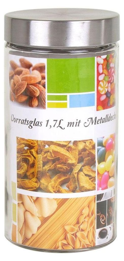 Bocal à provisions 1,7 litre avec couvercle métallique Image du produit 