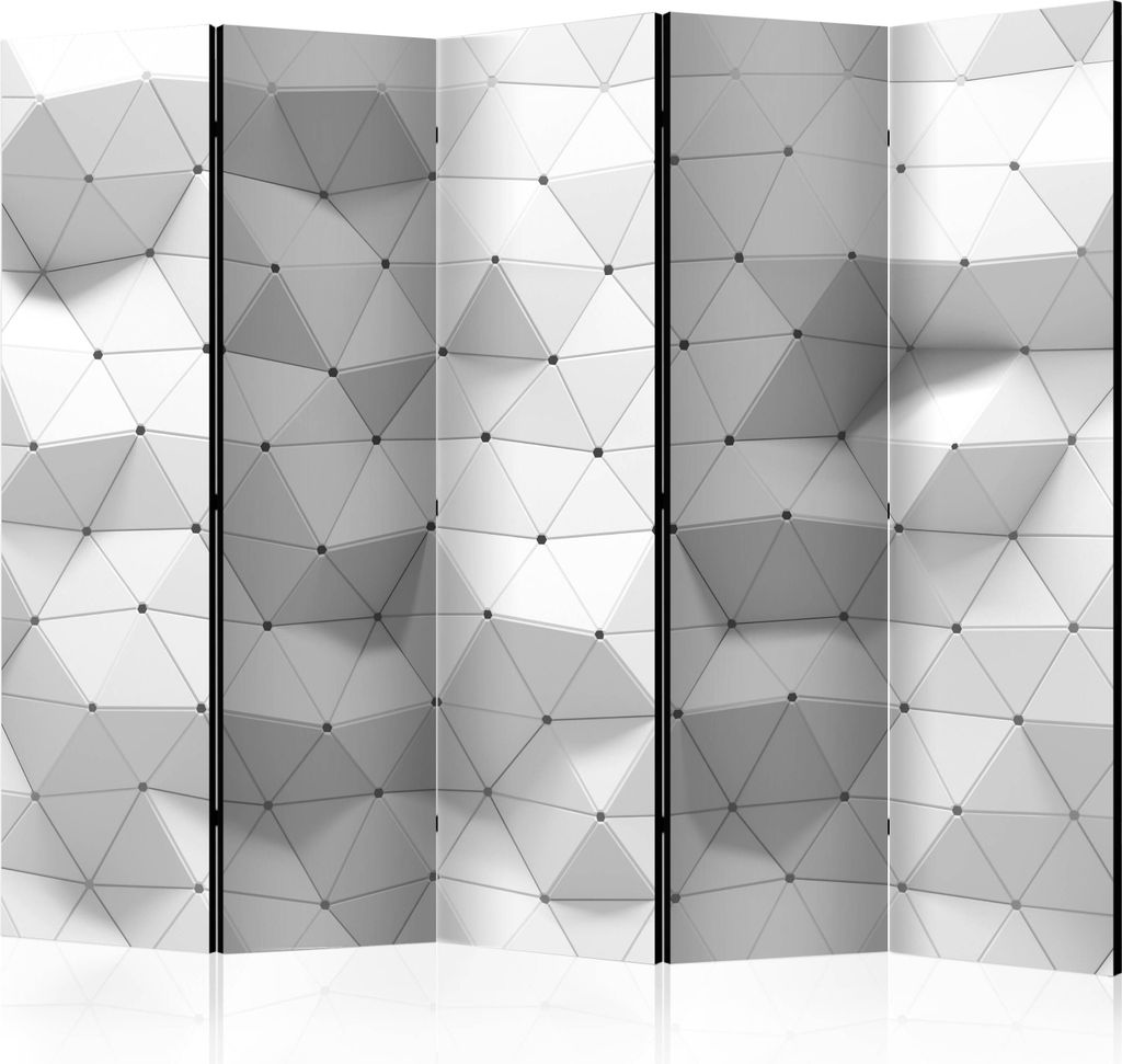 Akusticher Raumteiler 3D Effekt Abstrakt Foto Paravent 225x172 cm beidseitig auf Vlies-Leinwand bedruckt Akustikschaum Trennwand Spanische Wand Sic...