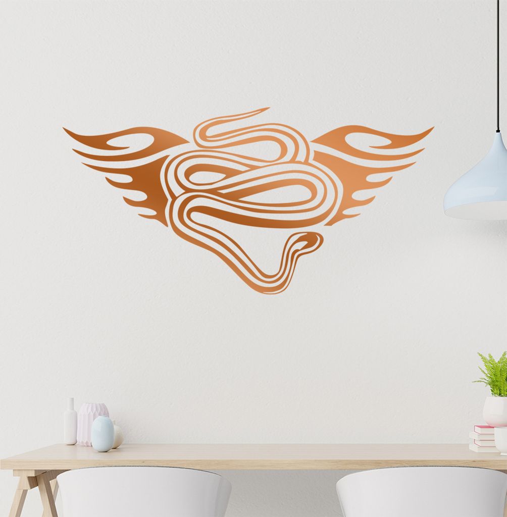 Tribal Schlange Wandtattoo in 6 Größen - Wandaufkleber Wall Sticker - Dekoration, Küche, Wohnzimmer, Schlafzimmer, Badezimmer