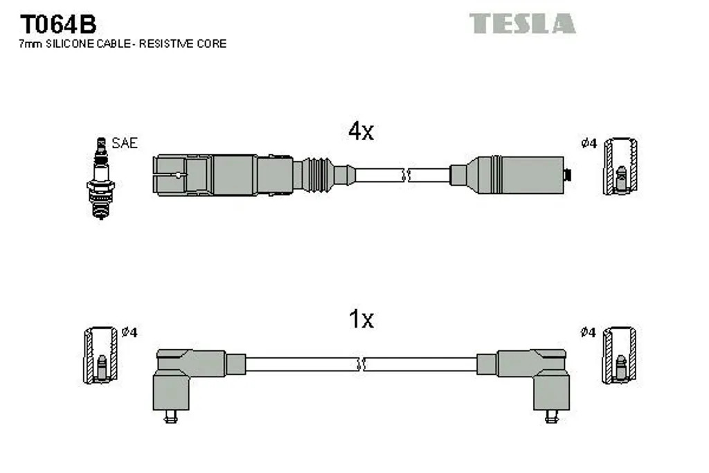 Stop aux ratés moteur avec le faisceau d'allumage TESLA T064B pour VW