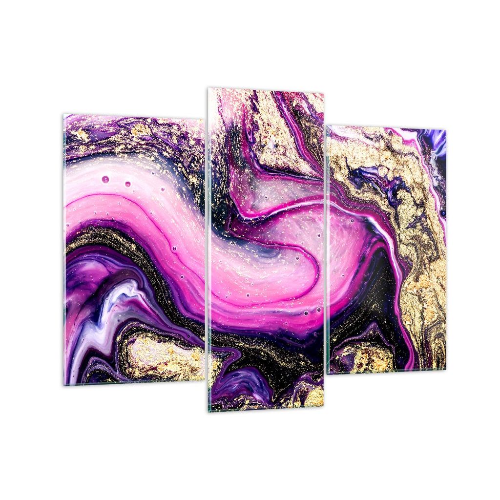 Bilder auf glas - Abstraktion modern - 130x100cm - Glasbilder - Wandbilder - Kunstdruck - zum Aufhängen bereit - Wanddekoration aus Glas - Glas Bi...