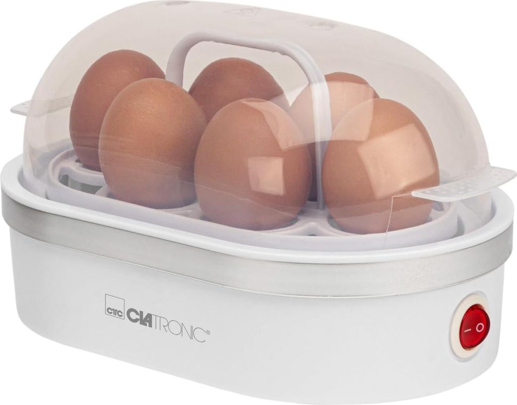 CLATRONIC 261686 CLATRONIC Eierkoker EK 3497, wit/zilver Productafbeelding 