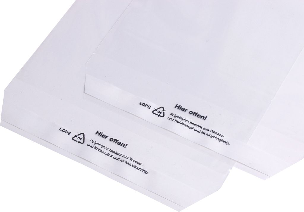 Versandtasche DIN C4 229 x 324 mm (B x H) ohne Fenster mit Adhsionsverschluss Polyethylen transparent 100 St./Pack.