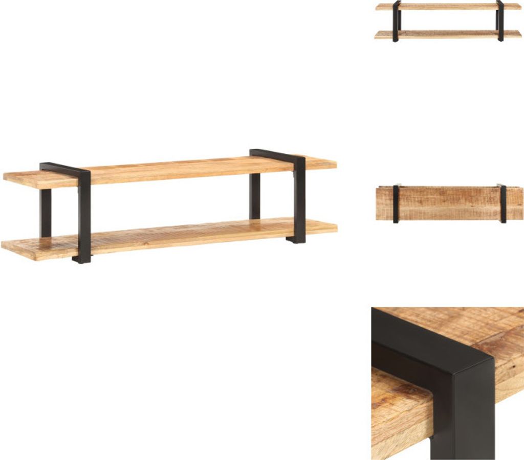 vidaXL TV-Schrank 160x40x40 cm Raues Mango-Massivholz - TV-Möbel