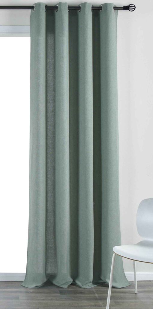 Vorhang Ösen »Essen« HxB 245x145 Grün Cationic Raffhalter Produktbild 
