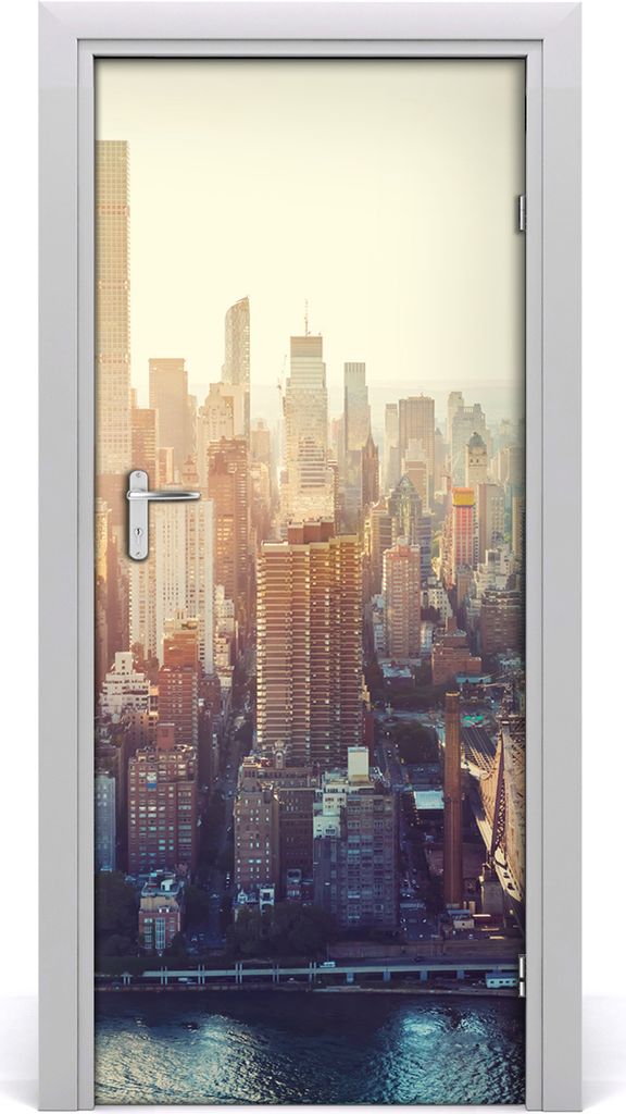 Tulup Türaufkleber 85x205 cm Dekorative Aufkleber Selbstklebend Wasserdichte Tapete Abnehmbar Schlafzimmer Wohnzimmer Wohnkultur - Vogelflug New York