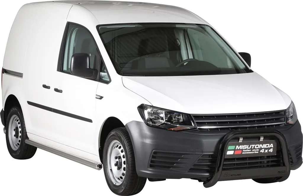 Pare-buffle Noir 63mm pour VW Caddy 2015-2020 en Acier Inoxydable