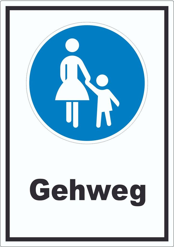 Aufkleber Gehweg A5 (148x210mm)
