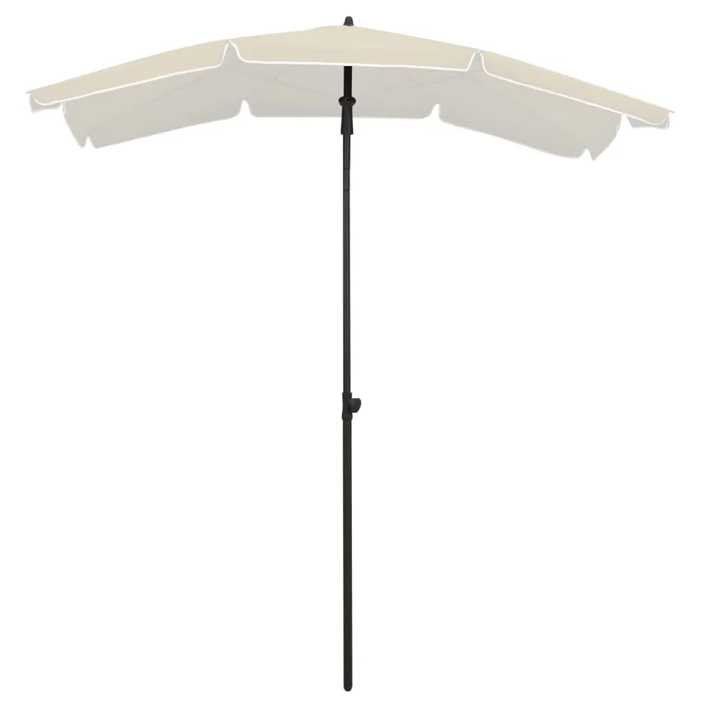 Parasol de terrasse 200x130 cm sable pour un ombrage optimal cet été au jardin