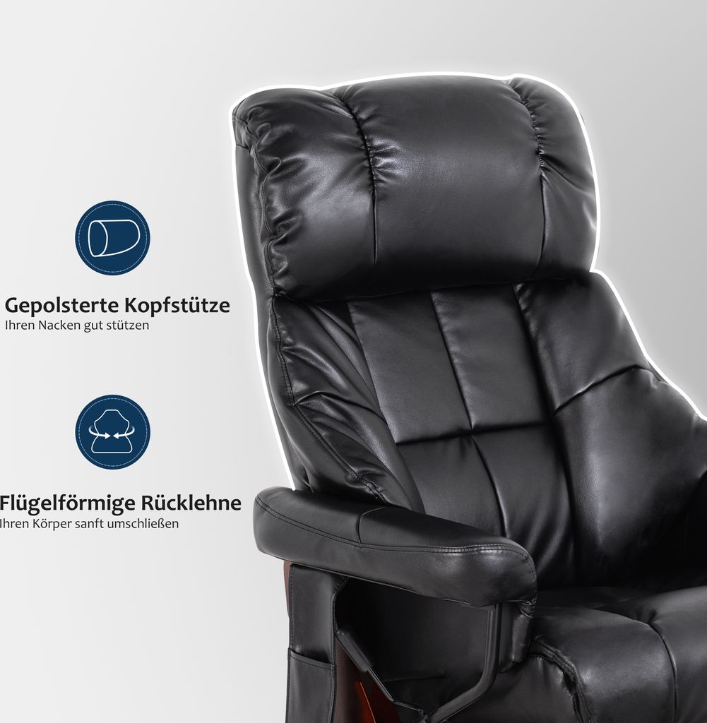 MCombo Relaxsessel Fernsehsessel 360° drehbar Massagesessel Produktbild 5