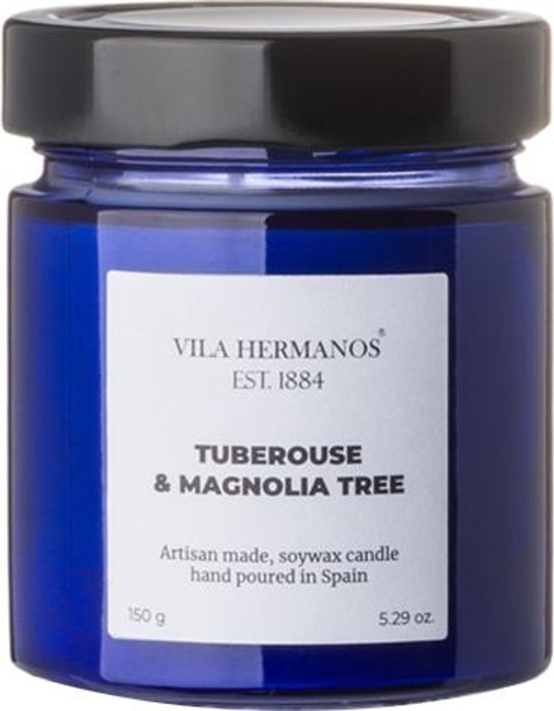 Tuberose & Magnolienbaum - Vila Hermanos - Duftkerze 150 g - Apothecary Cobalt Blue Serie